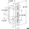 Prime-Line Mortise Style Sliding Patio Door Handle Set - White Diecast, Non-Keyed, Fits 3-15/16in Hole Spacing C 12808 - alternate 2